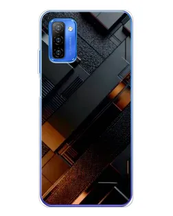 Чохол для Ulefone Note 12 з картинкою «Чорні геометричні блоки»