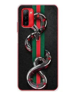 Чехол для Ulefone Note 12P с картинкой «Gucci — змея на полосе»