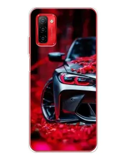 Чохол для Ulefone Note 12P з картинкою «Спортивна BMW та квіти»