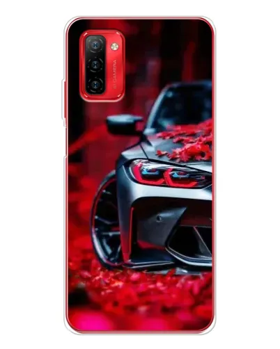 Чохол для Ulefone Note 12P з картинкою «Спортивна BMW та квіти»