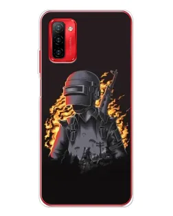 Чехол для Ulefone Note 12P с картинкой «PUBG — огненный силуэт»
