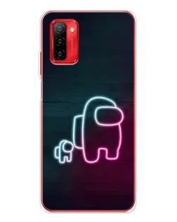 Чехол для Ulefone Note 12P с картинкой «Among Us неон-арт»