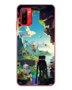 Чехол для Ulefone Note 12P с картинкой «Эндермен в лесу»