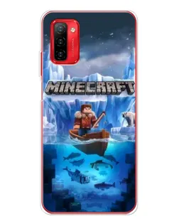 Чехол для Ulefone Note 12P с картинкой «Minecraft ледяной мир»