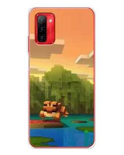Чохол для Ulefone Note 12P з картинкою «Майнкрафт захід сонця»
