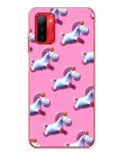 Чохол для Ulefone Note 12P з картинкою «Єдинороги на рожевому»