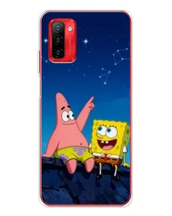 Чохол для Ulefone Note 12P з картинкою «Губка Боб та Патрік вночі»