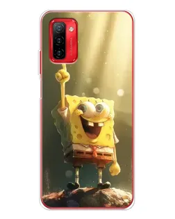 Чехол для Ulefone Note 12P с картинкой «Сияющий Спанч Боб»