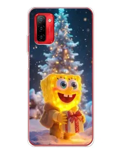 Чехол для Ulefone Note 12P с картинкой «Рождественский Спанч Боб»