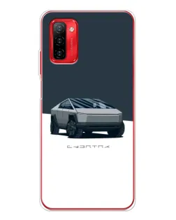 Чохол для Ulefone Note 12P з картинкою «Сріблястий Cybertruck Tesla»