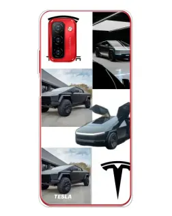 Чохол для Ulefone Note 12P з картинкою «Колаж Cybertruck Tesla»
