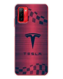 Чохол для Ulefone Note 12P з картинкою «Тесла червоний карбон»