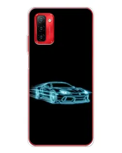 Чохол для Ulefone Note 12P з картинкою «Неоновий контур Lamborghini»
