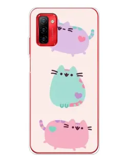 Чохол для Ulefone Note 12P з картинкою «Pusheen тріо»