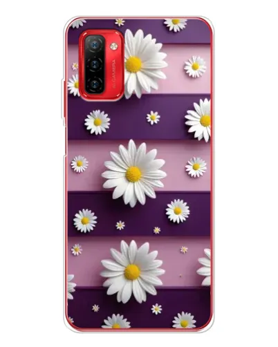 Чохол для Ulefone Note 12P з картинкою «Ромашки на фіолетовому»