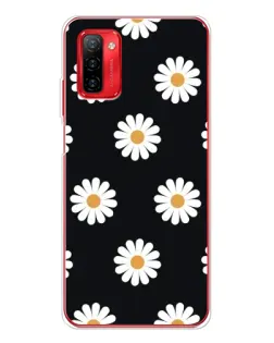 Чехол для Ulefone Note 12P с картинкой «Ромашки на черном»