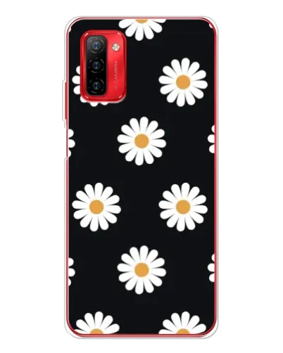 Чехол для Ulefone Note 12P с картинкой «Ромашки на черном»