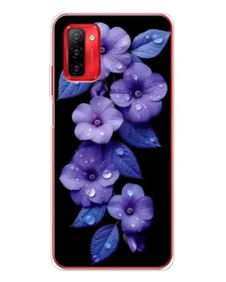 Чохол для Ulefone Note 12P з картинкою «Фіолетові квіти з росою»