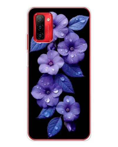 Чохол для Ulefone Note 12P з картинкою «Фіолетові квіти з росою»