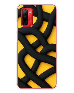 Чохол для Ulefone Note 12P з картинкою «Чорне жовте переплетення»