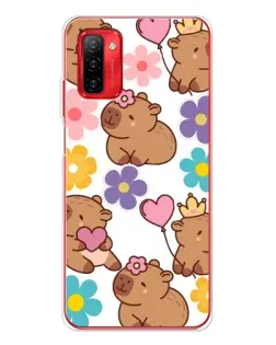 Чохол для Ulefone Note 12P з картинкою «Квітковий паттерн капібар»