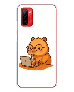 Чохол для Ulefone Note 12P з картинкою «Капібара з ноутбуком»