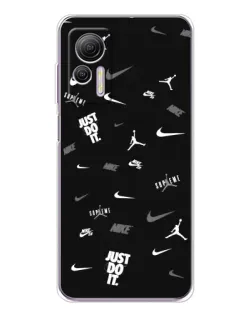 Чохол для Ulefone Note 14 з картинкою «Nike Black Pattern»