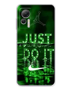 Чехол для Ulefone Note 14 с картинкой «Зеленый неоновый Nike»