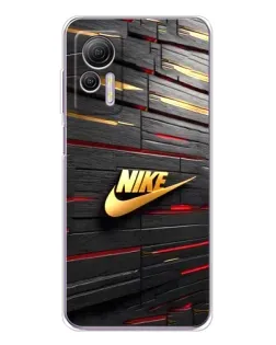 Чехол для Ulefone Note 14 с картинкой «Золотой Nike на металле»