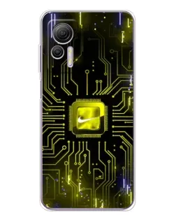Чехол для Ulefone Note 14 с картинкой «Nike — золотая искра»