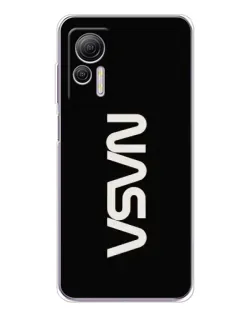 Чехол для Ulefone Note 14 с картинкой «NASA — вертикальный логотип»