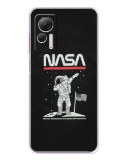 Чехол для Ulefone Note 14 с картинкой «NASA — шагаем по Луне»