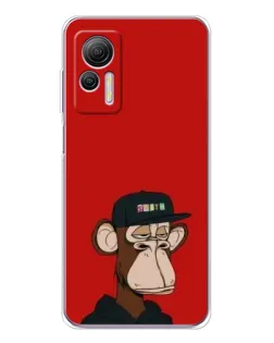 Чехол для Ulefone Note 14 с картинкой «Bored Ape — красный фон»