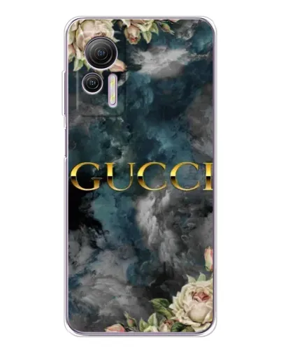 Чехол для Ulefone Note 14 с картинкой «Абстрактные цветы Gucci»