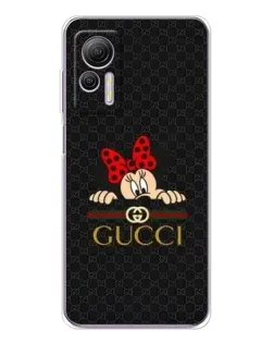 Чехол для Ulefone Note 14 с картинкой «Минни Маус Gucci — черный»
