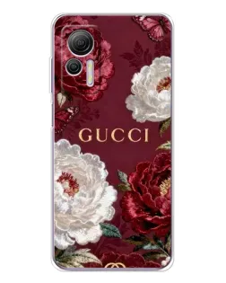 Чохол для Ulefone Note 14 з картинкою «Gucci — бордові троянди»
