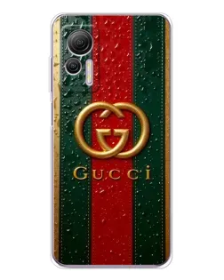 Чохол для Ulefone Note 14 з картинкою «Gucci — фірмова смуга та золото»