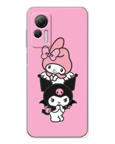 Чехол для Ulefone Note 14 с картинкой «Трио My Melody и Kuromi» Чехол для Ulefone Note 14 с картинкой «Трио My Melody и Kuromi»