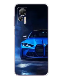 Чехол для Ulefone Note 14 с картинкой «Голубая BMW M4»