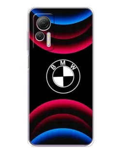 Чехол для Ulefone Note 14 с картинкой «Логотип BMW и неоновые дуги»
