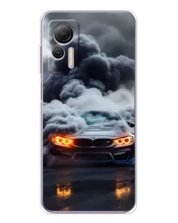 Чехол для Ulefone Note 14 с картинкой «BMW в дыму»