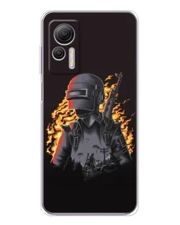 Чохол для Ulefone Note 14 з картинкою «PUBG — вогняний силует»