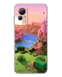 Чохол для Ulefone Note 14 з картинкою «Рожеве дерево Minecraft»