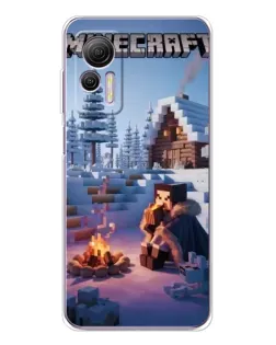 Чохол для Ulefone Note 14 з картинкою «Зимовий Minecraft»