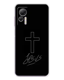 Чохол для Ulefone Note 14 з картинкою «Графічний хрест Jesus»