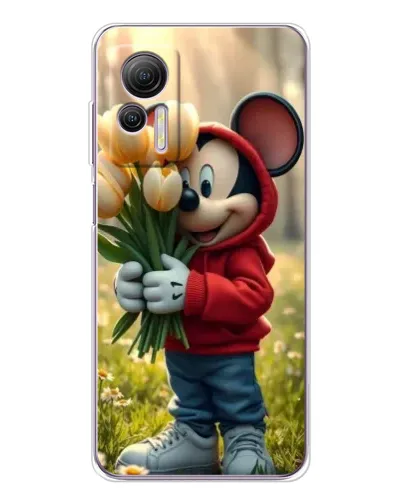 Чехол для Ulefone Note 14 с картинкой «Микки с тюльпанами» Чехол для Ulefone Note 14 с картинкой «Микки с тюльпанами»