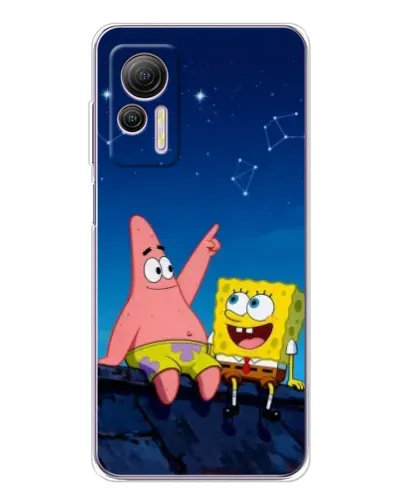 Чехол для Ulefone Note 14 с картинкой «Губка Боб и Патрик ночью» Чехол для Ulefone Note 14 с картинкой «Губка Боб и Патрик ночью»