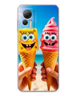 Чехол для Ulefone Note 14 с картинкой «Спанч Боб мороженое»