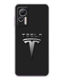 Чехол для Ulefone Note 14 с картинкой «Стальной логотип Tesla»