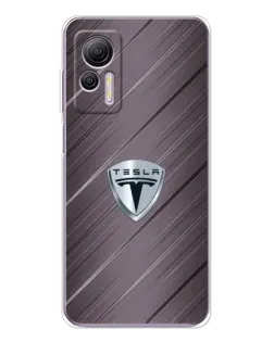 Чехол для Ulefone Note 14 с картинкой «Металлическая текстура Tesla»